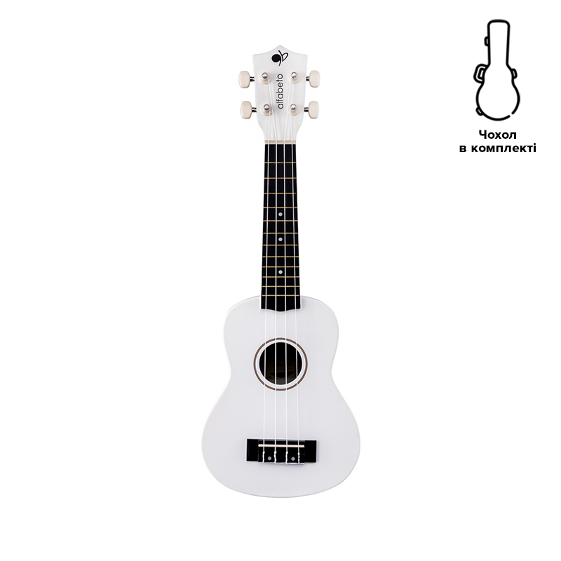 Електроакустичне укулеле Alfabeto CARBUKU21 EQ (Білий) + чохол