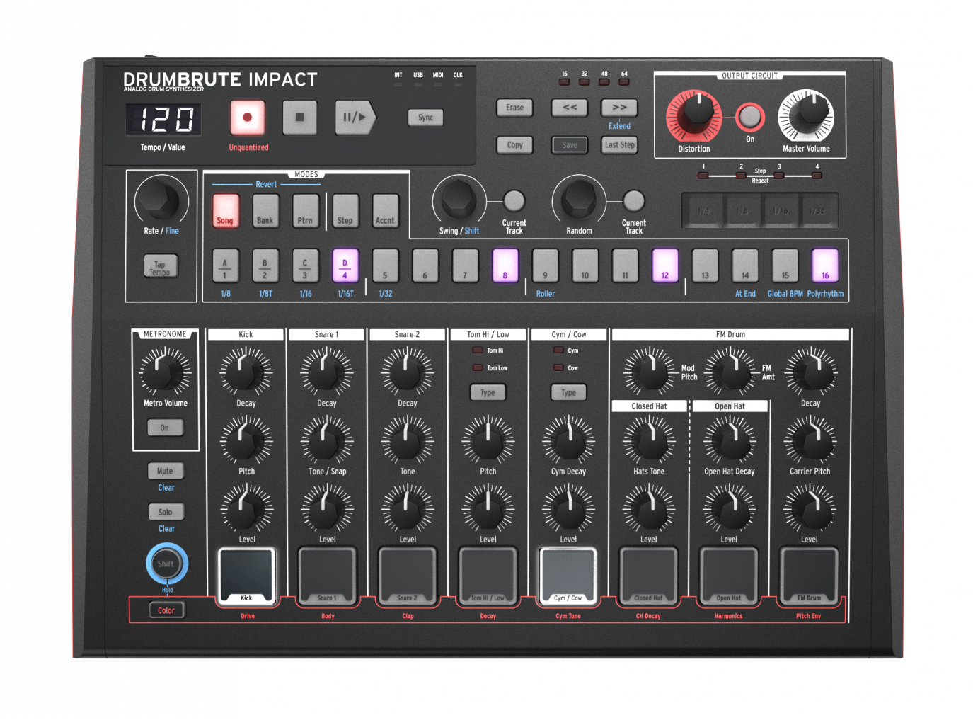 Драм-машина Arturia DrumBrute Impact Noir Edition