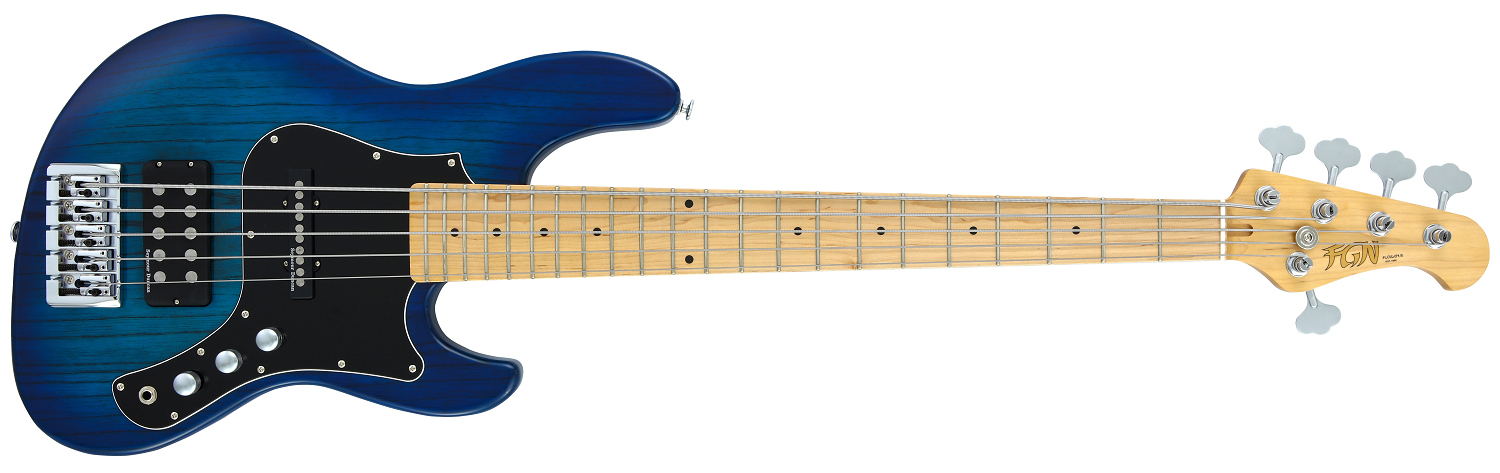 Fujigen JMJ5-ASH-M Mighty Jazz J-Stanard Series See thru Blue Burst