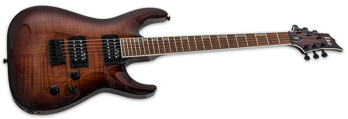 LTD H-200FM Dark Brown Sunburst
