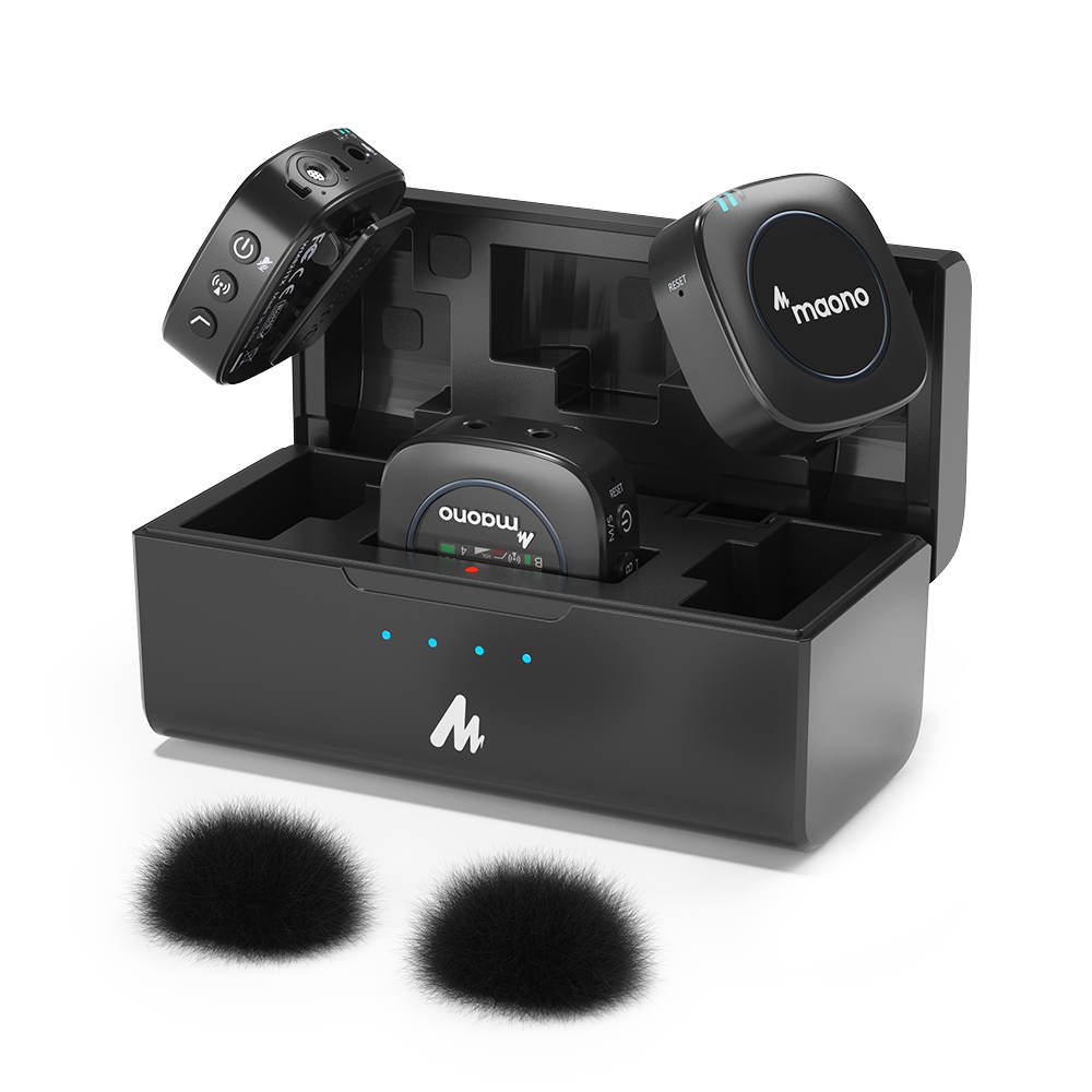 Радіосистема Maono WM821 разом з заряджальним кейсом
