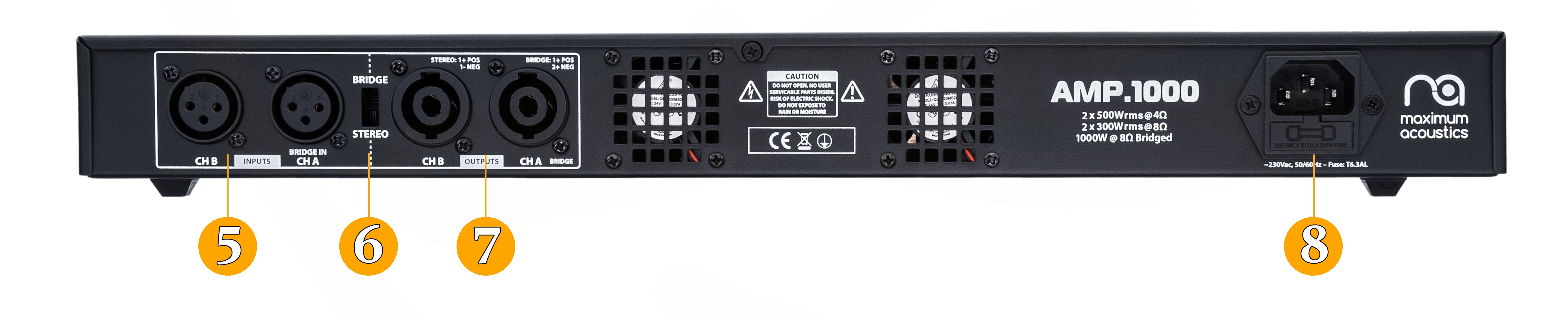Maximum Acoustics AMP.1000 back