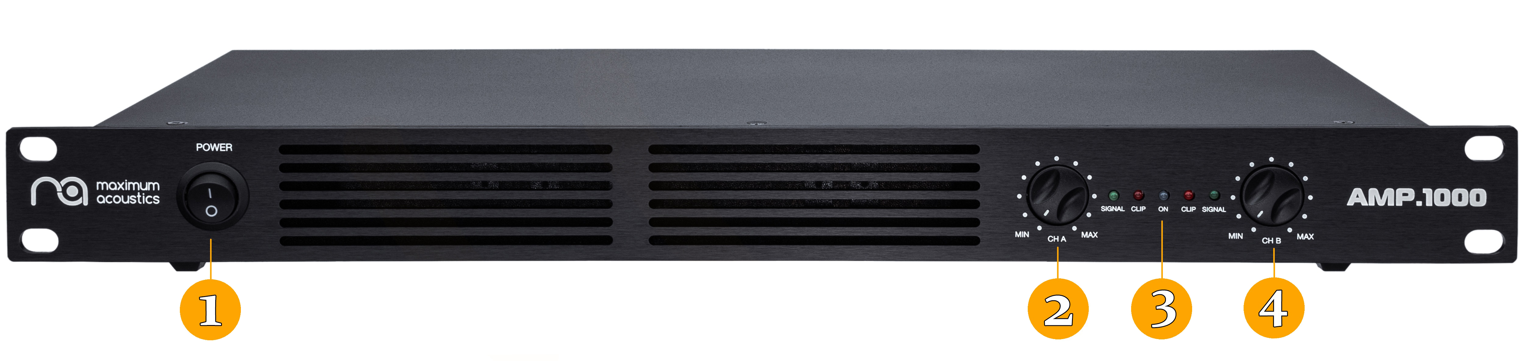 Maximum Acoustics AMP.1000 front