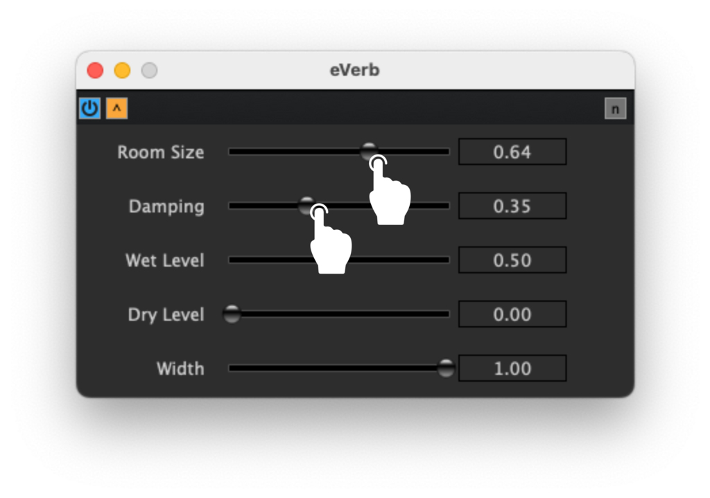 Затем настройте Room Size и Damping по своему вкусу