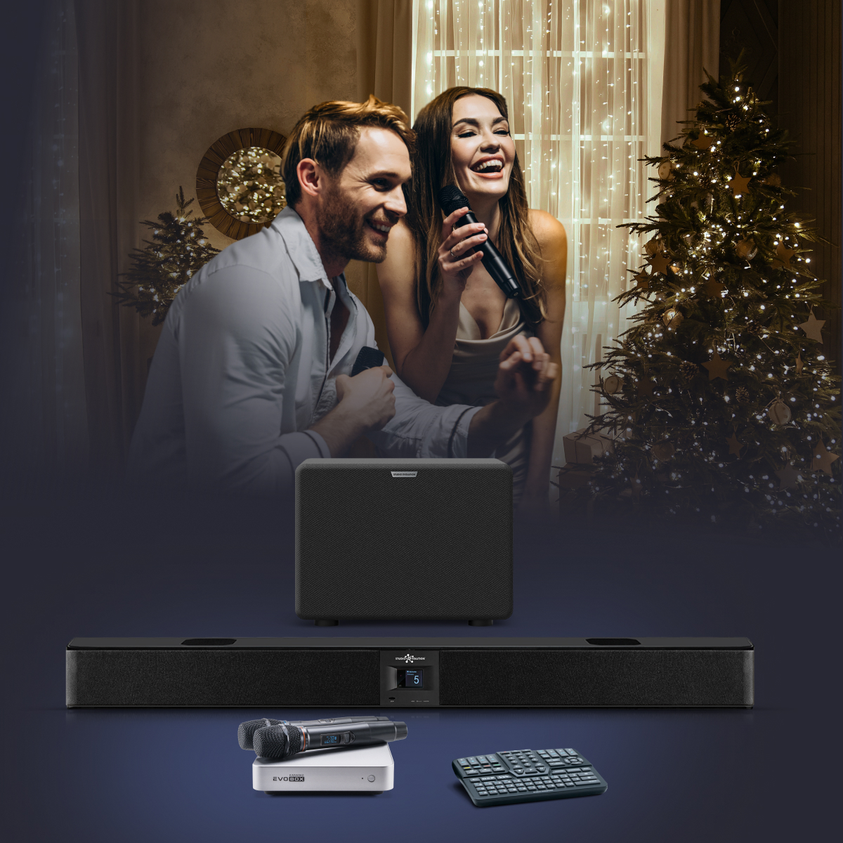 -10% on the full EVOBOX karaoke set (karaoke system + microphones + audio system)