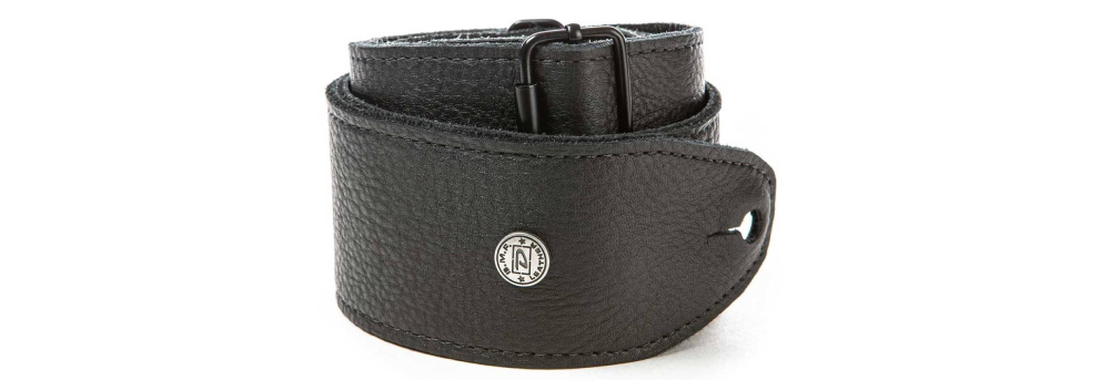 Dunlop BMF15BK BMF Tri-Glide Leather Black Strap