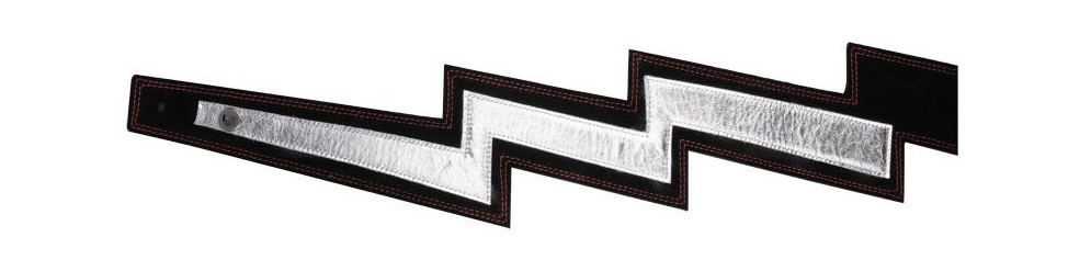 D'Addario Lightning Bolt Suede Guitar Strap