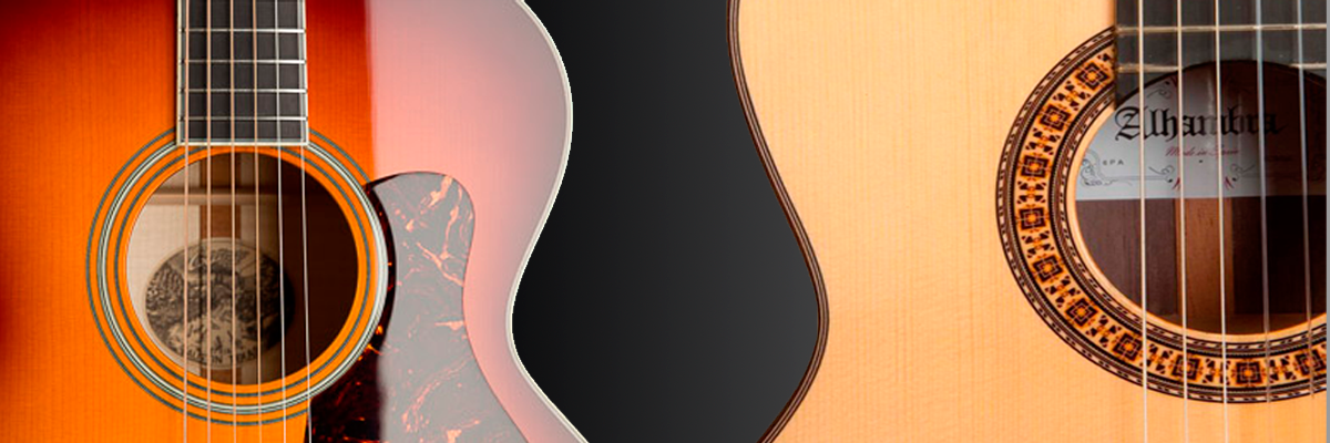 Різниця між акустичною і класичною гітарою